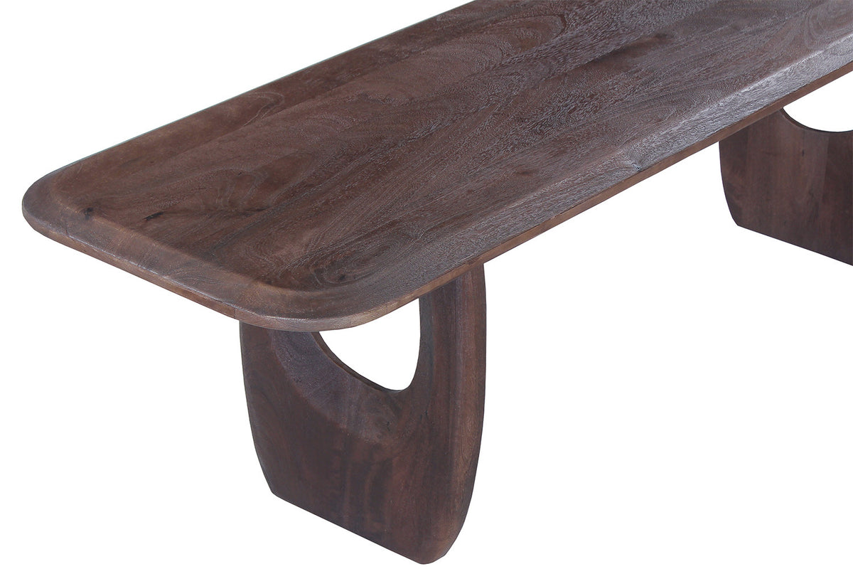 Rousseau - Meuble TV Braga - Bois de manguier brun foncé - 45x160x45 cm