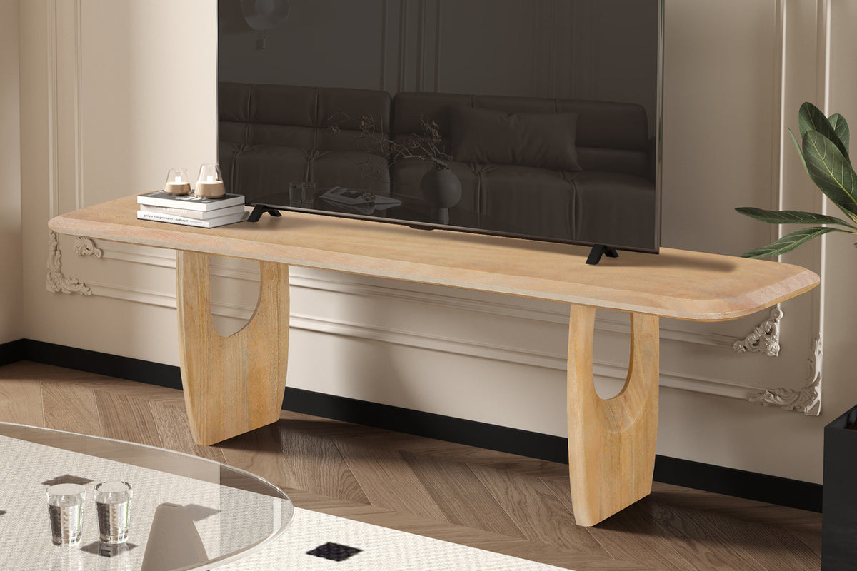 Rousseau - TV meubel Braga - Mangohout Amandel - 45x160x45 cm