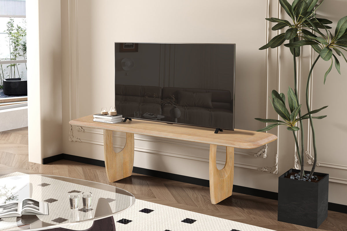 Rousseau - TV meubel Braga - Mangohout Amandel - 45x160x45 cm