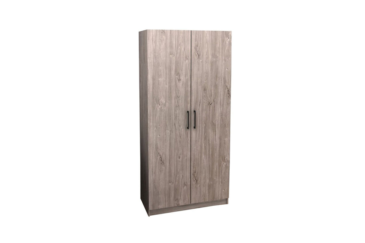 TYC - Bergkast Elmo - 2-draaideuren - Grijze Eik - 80x180x50 cm