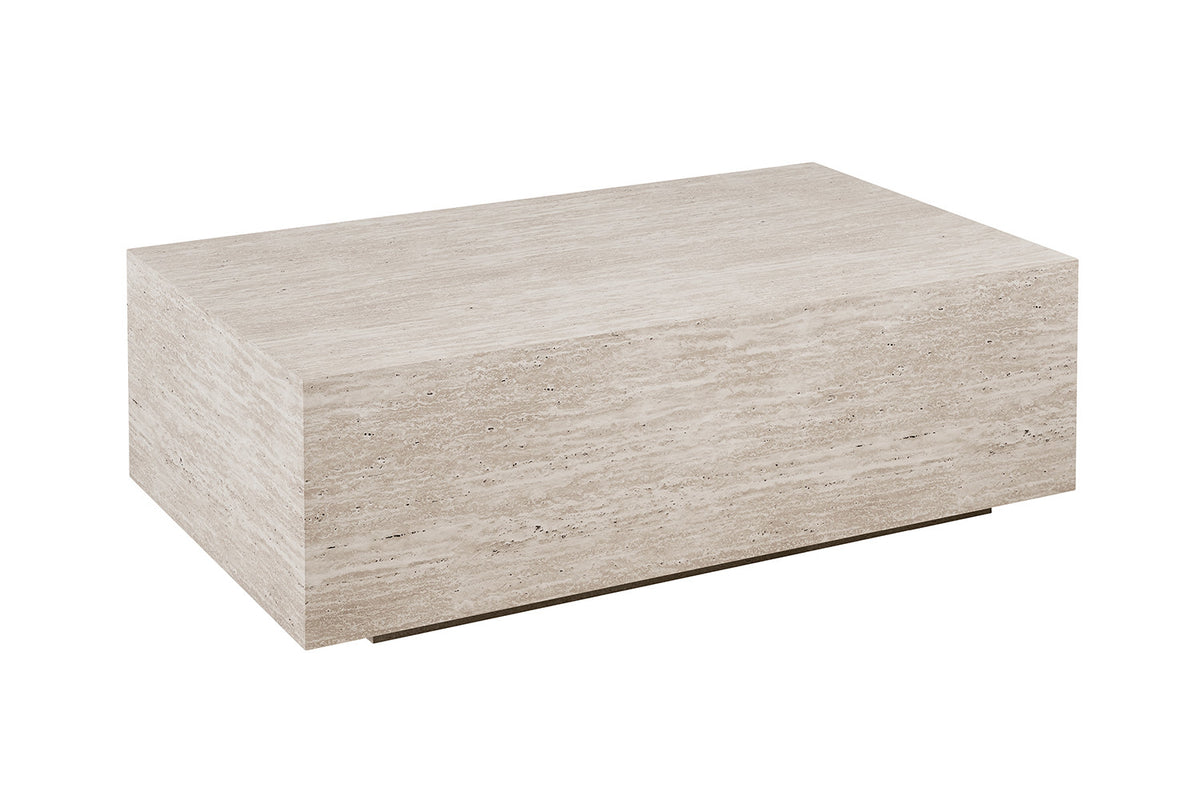 Rousseau - Salontafel Jacky - Decor Travertijn Beige - 38x120x70 cm