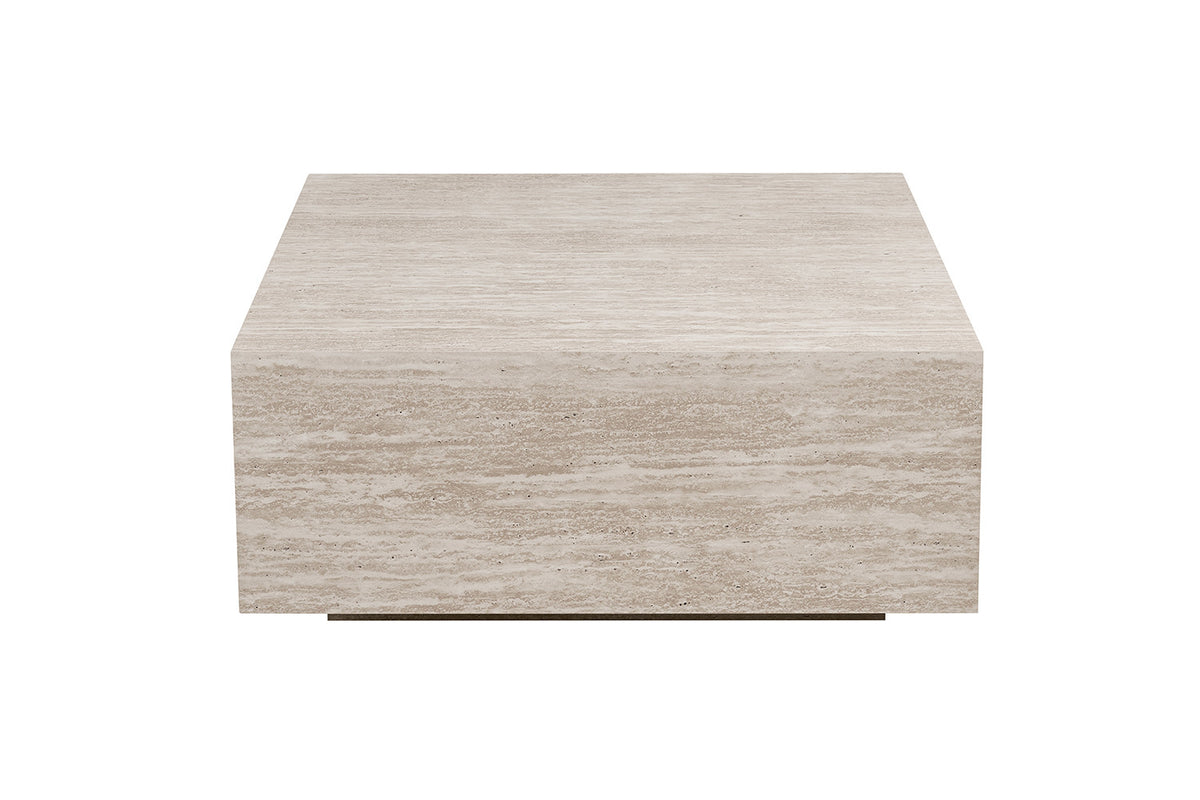 Rousseau - Salontafel Jane - Travertijn Beige - 38x90x90 cm
