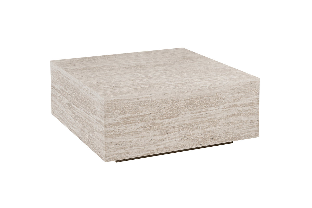 Rousseau - Salontafel Jane - Travertijn Beige - 38x90x90 cm