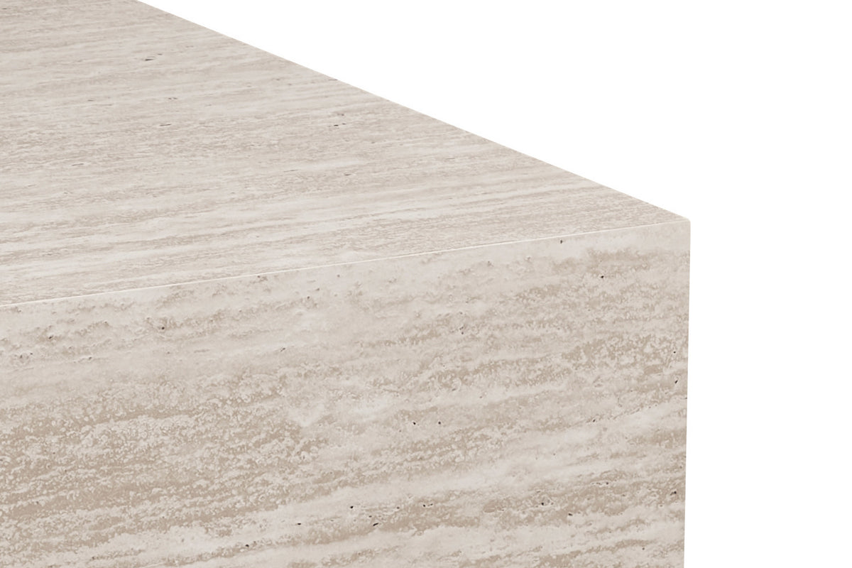 Rousseau - Salontafel Jane - Travertijn Beige - 38x90x90 cm