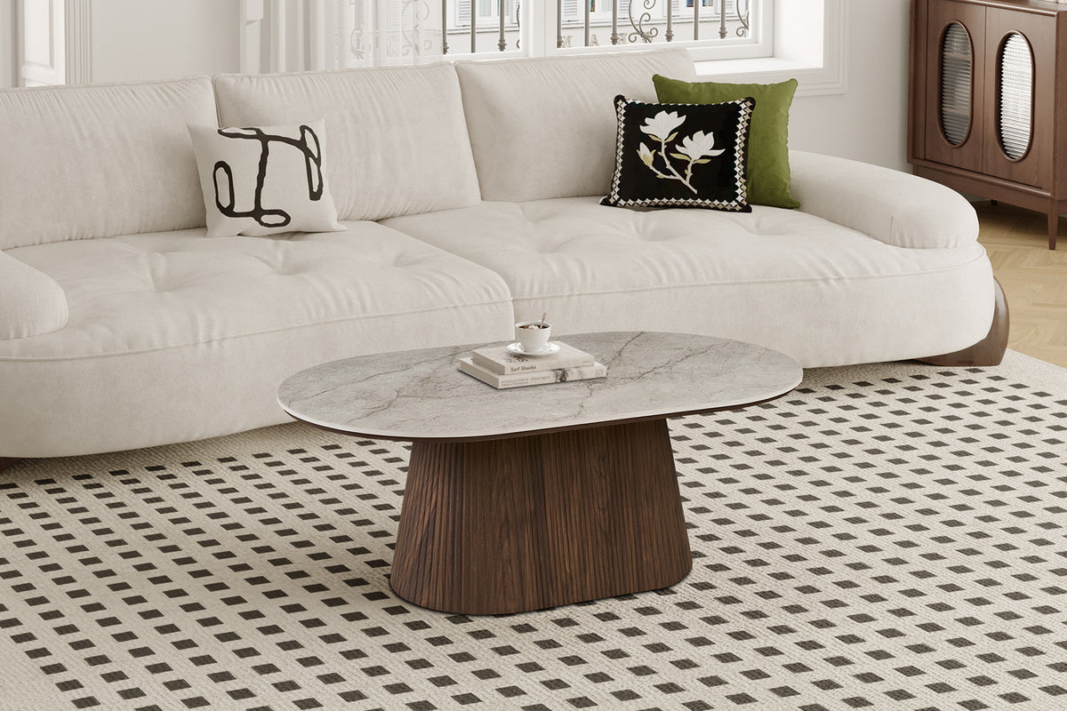 Rousseau - Salontafel Vigo - Donkere Eik Shakespear Beige - 70x44x120 cm