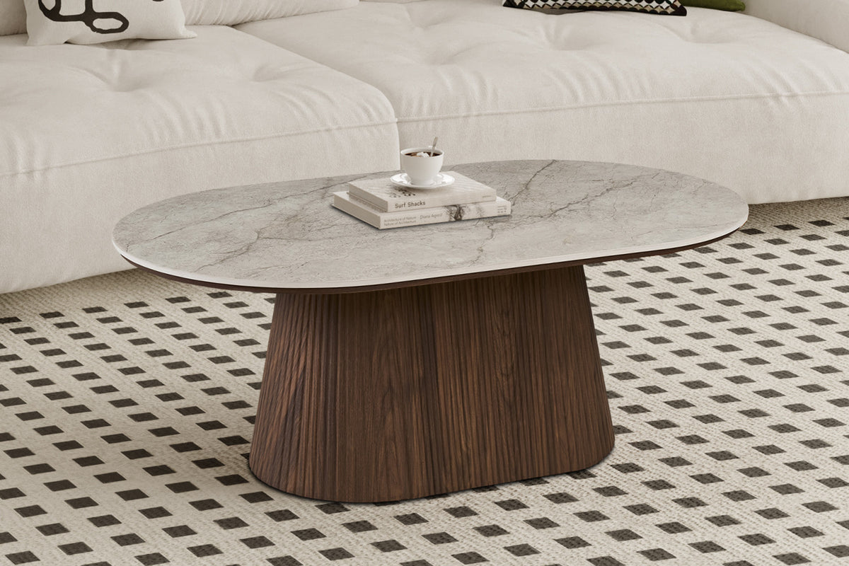 Rousseau - Salontafel Vigo - Donkere Eik Shakespear Beige - 70x44x120 cm