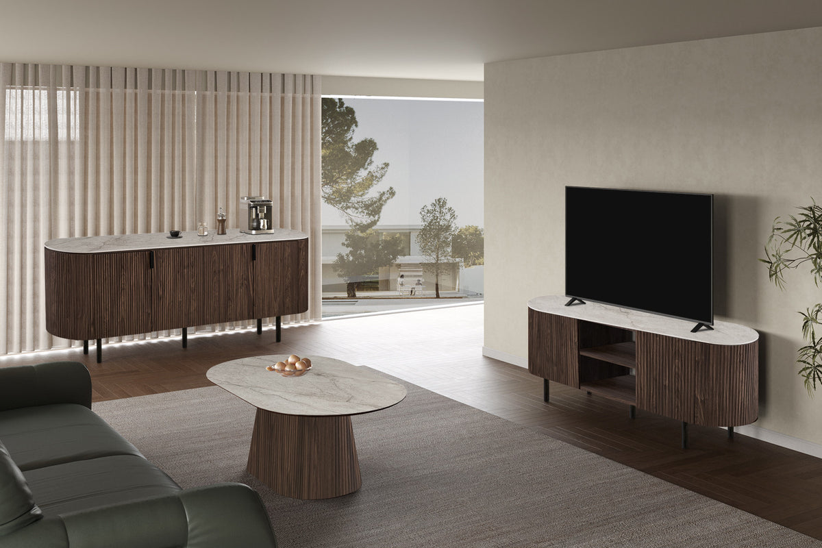 Rousseau - Salontafel Vigo - Donkere Eik Shakespear Beige - 70x44x120 cm