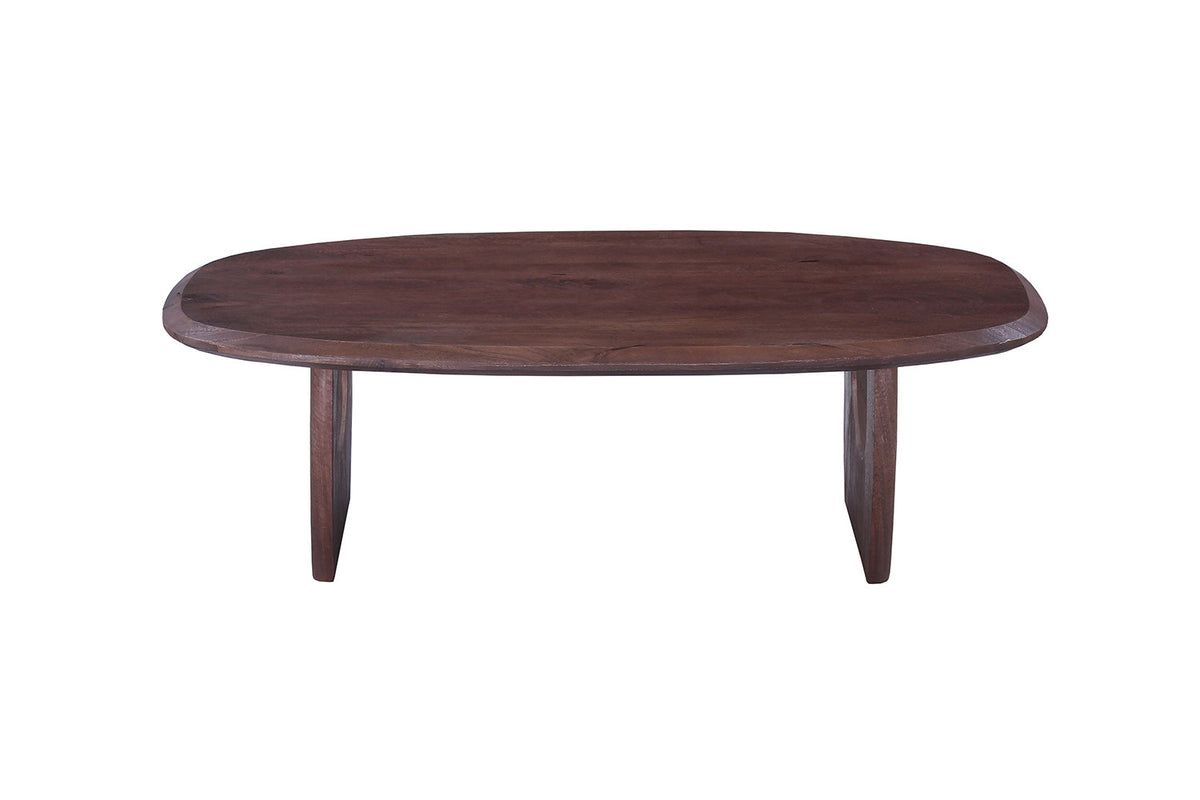 Rousseau - Salontafel Braga -Ovaal donkerbruin - 40x130x70 cm