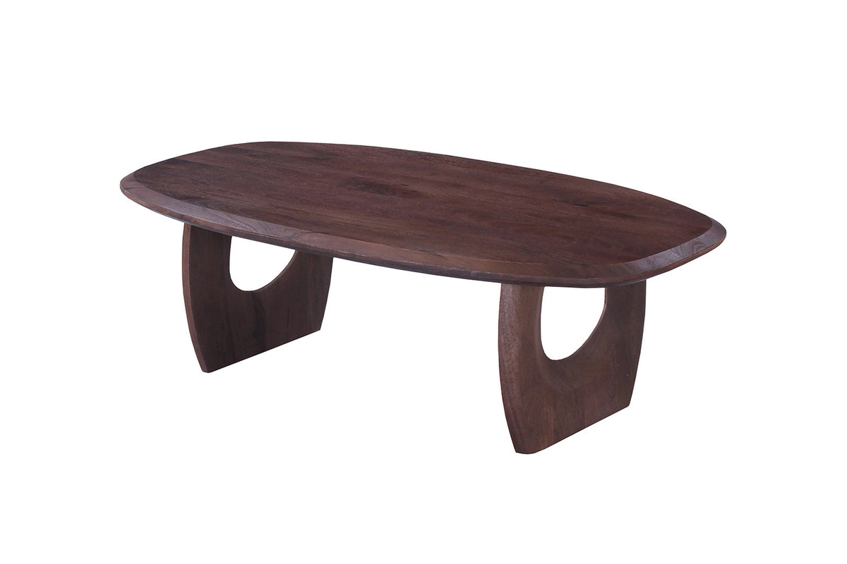 Rousseau - Salontafel Braga -Ovaal donkerbruin - 40x130x70 cm