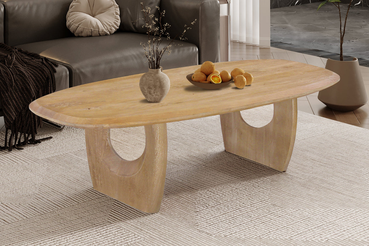 Rousseau - Salontafel Braga - Ovaal Mangohout - 40x130x70 cm