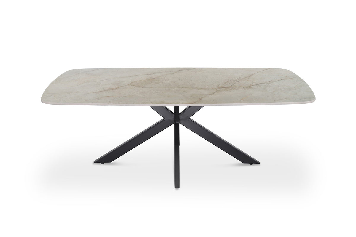 Rousseau - Salontafel Apollo - Ovaal - Glanzend Steen - Beige - 130 cm