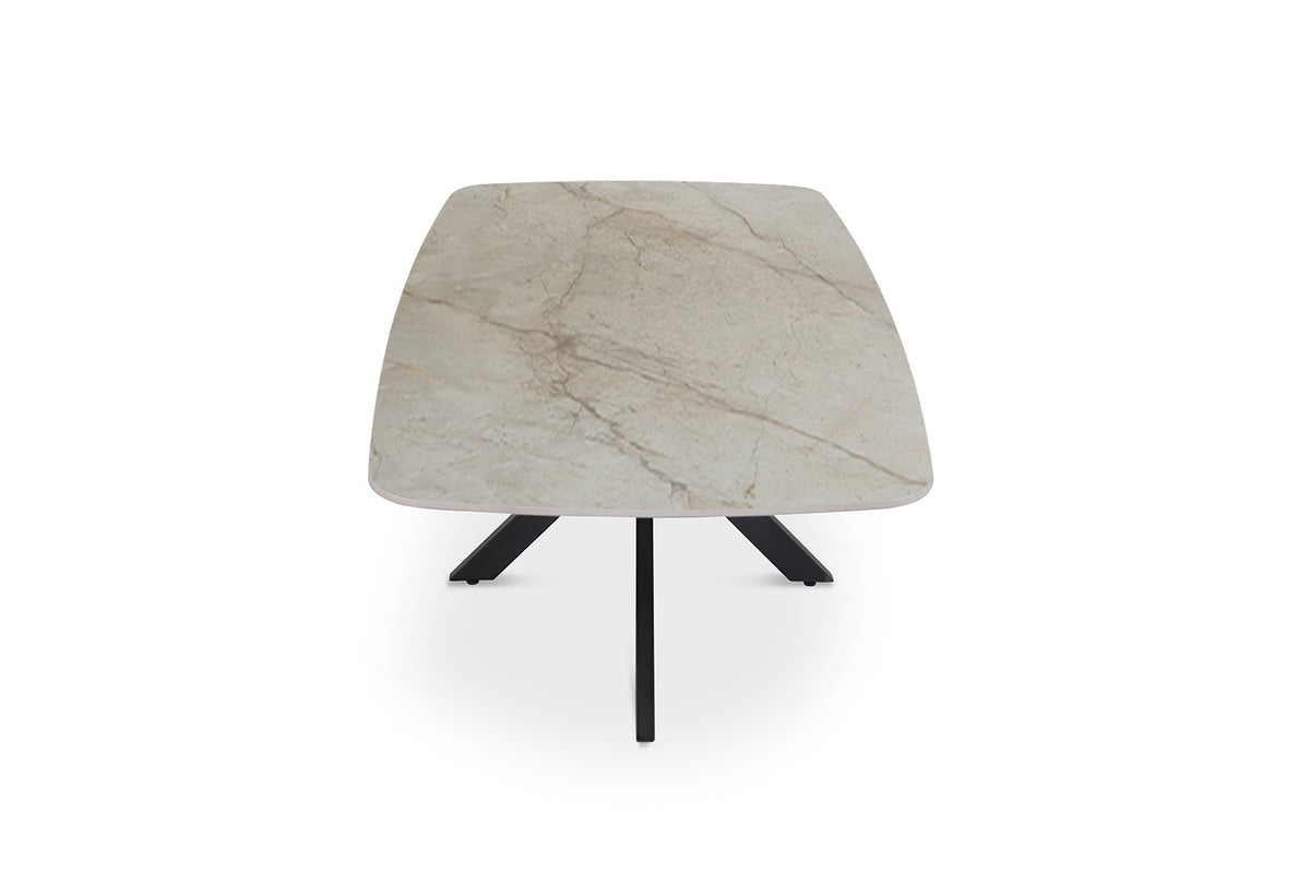 Rousseau - Salontafel Apollo - Ovaal - Glanzend Steen - Beige - 130 cm