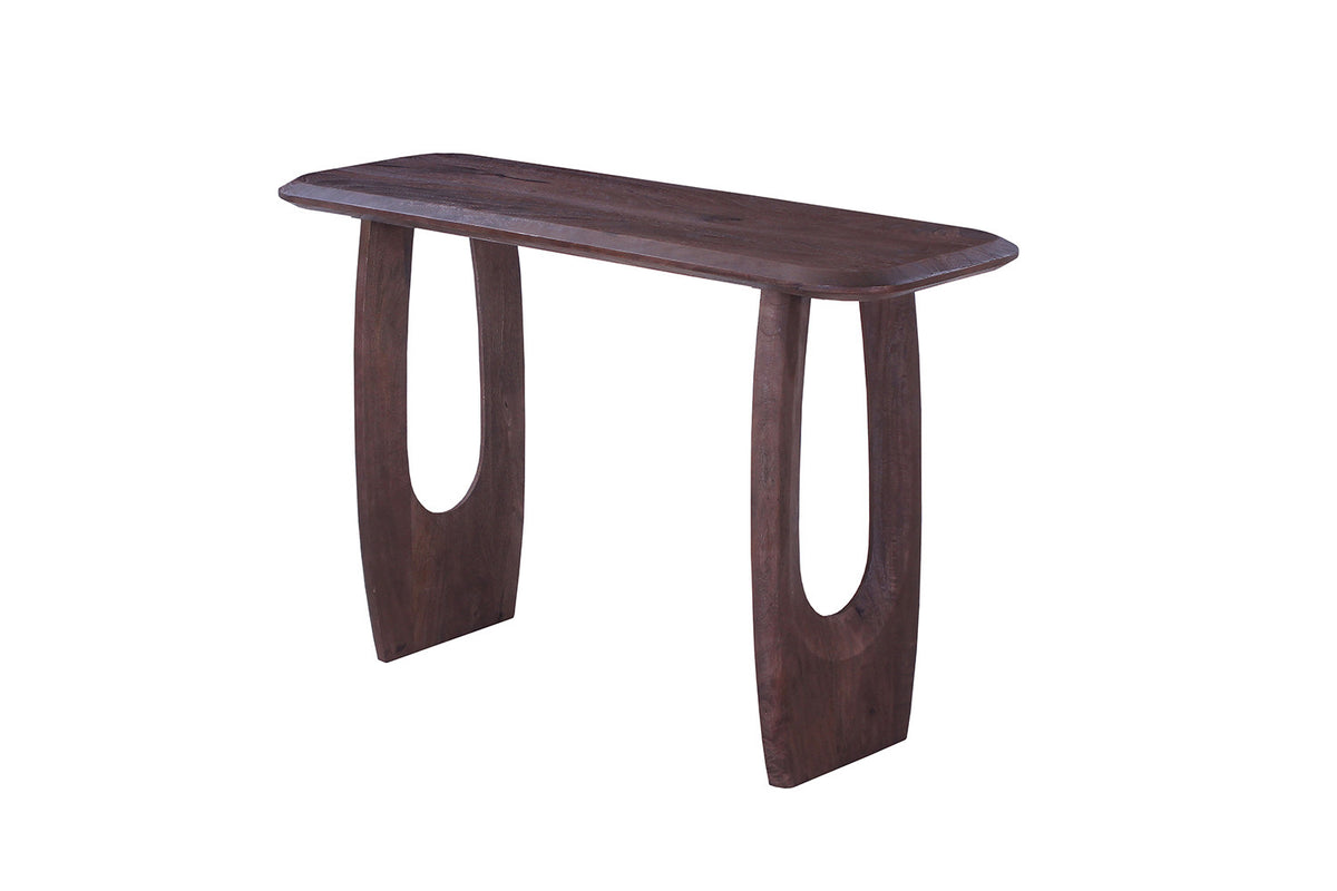 Rousseau - Consoletafel Braga- Ovaal Donkerbruin - 76x120x40 cm