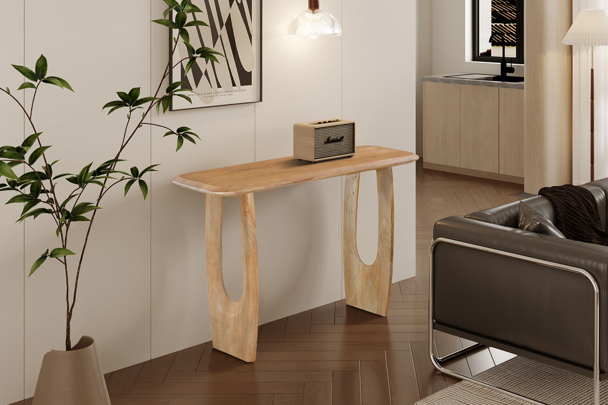 Rousseau - Table Braga - Ovale - Bois de manguier - 76x120x40 cm