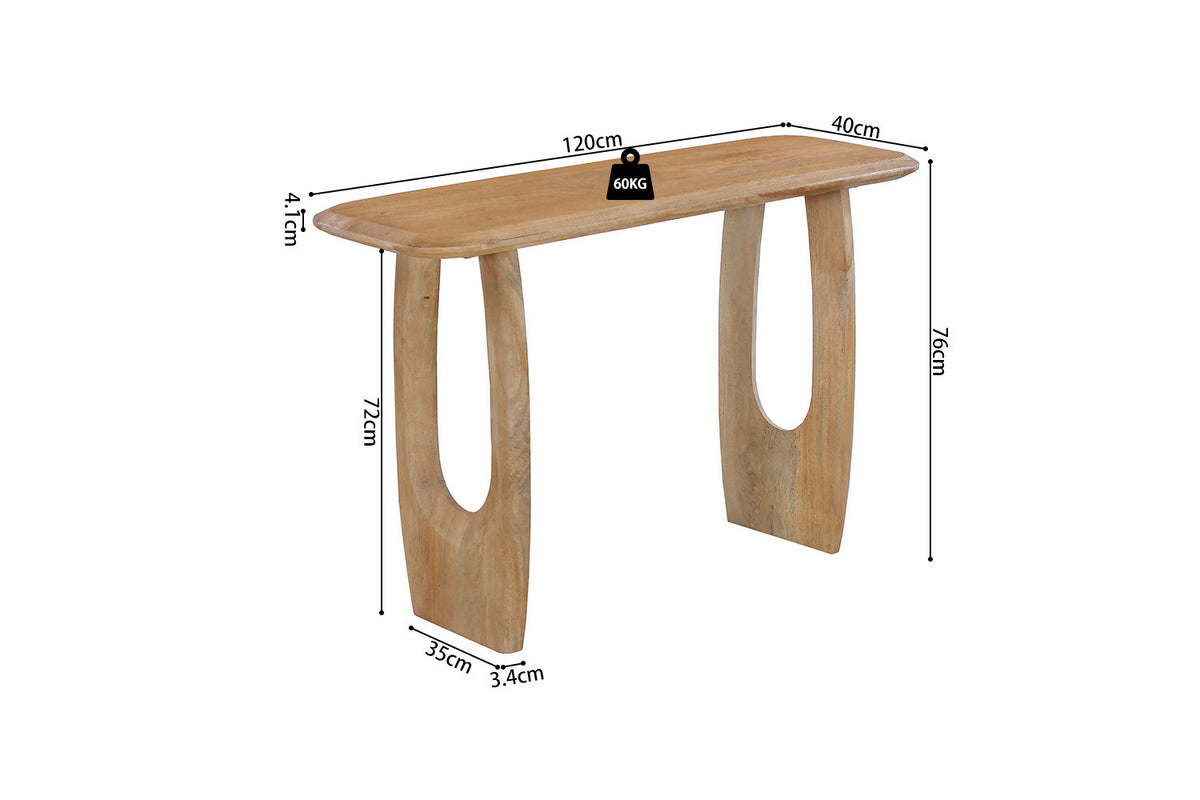 Rousseau - Table Braga - Ovale - Bois de manguier - 76x120x40 cm