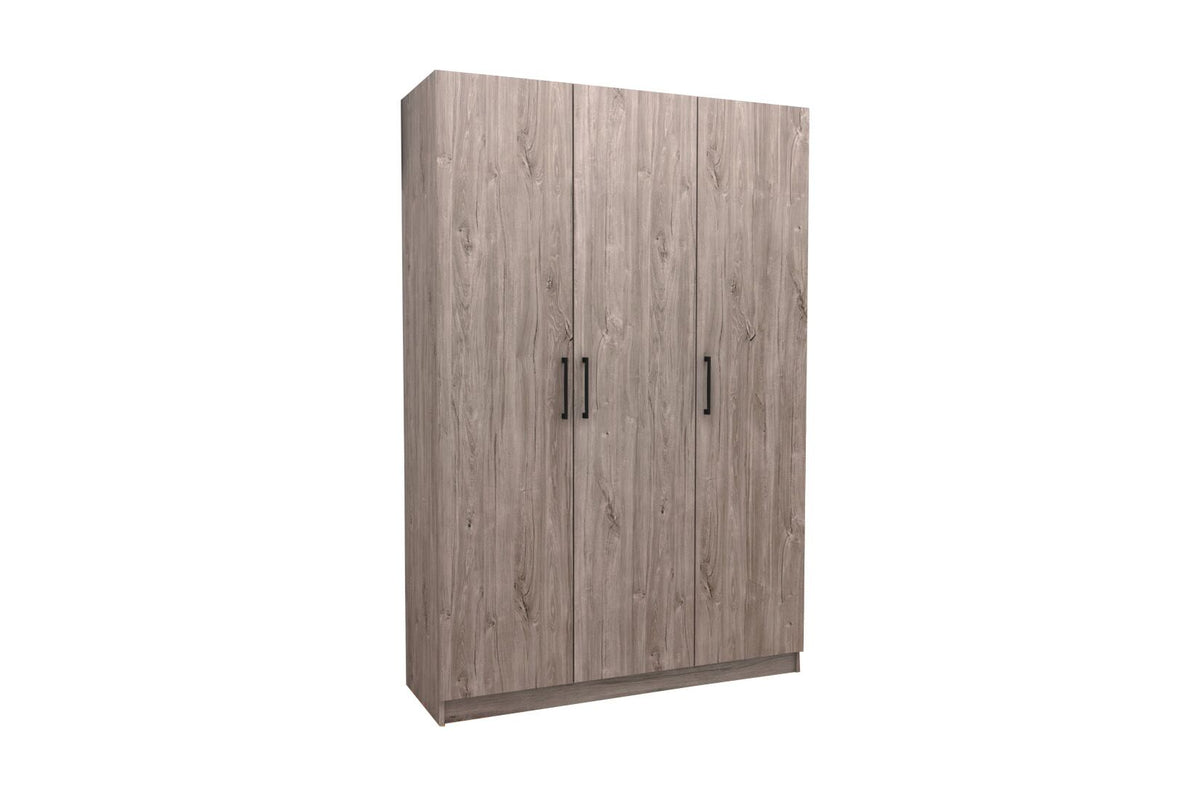 TYC - Bergkast Elmo - 3-draaideur - Grijze Eik - 120x180x40cm