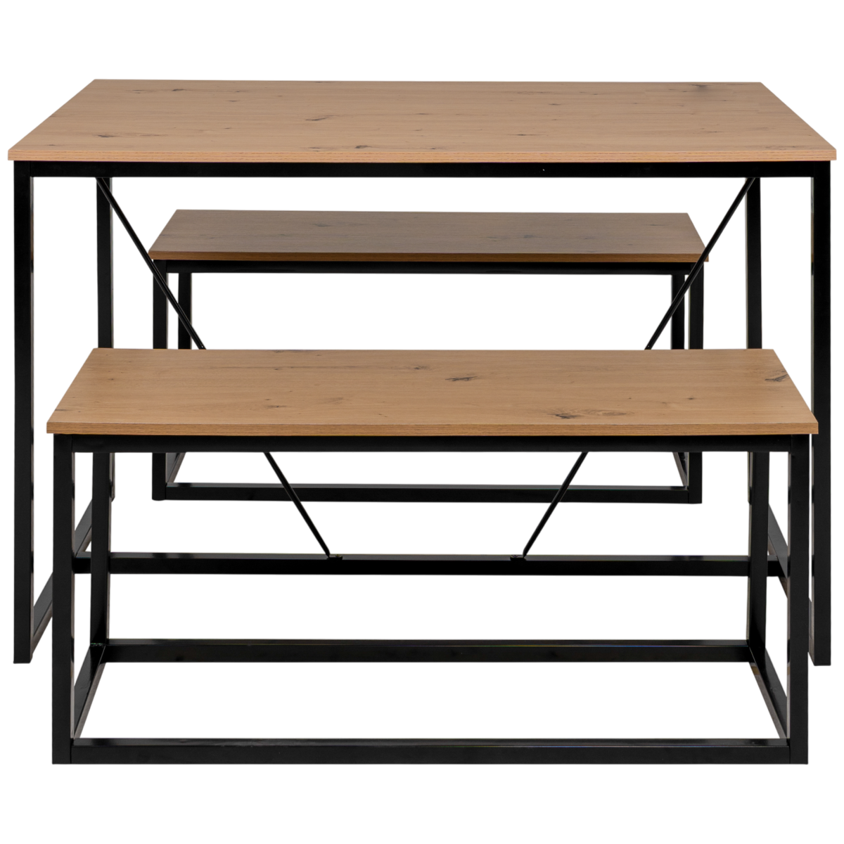 FIN - Dining set Augsburg 82A - Artisan oak - 120 x 75 x 80 cm