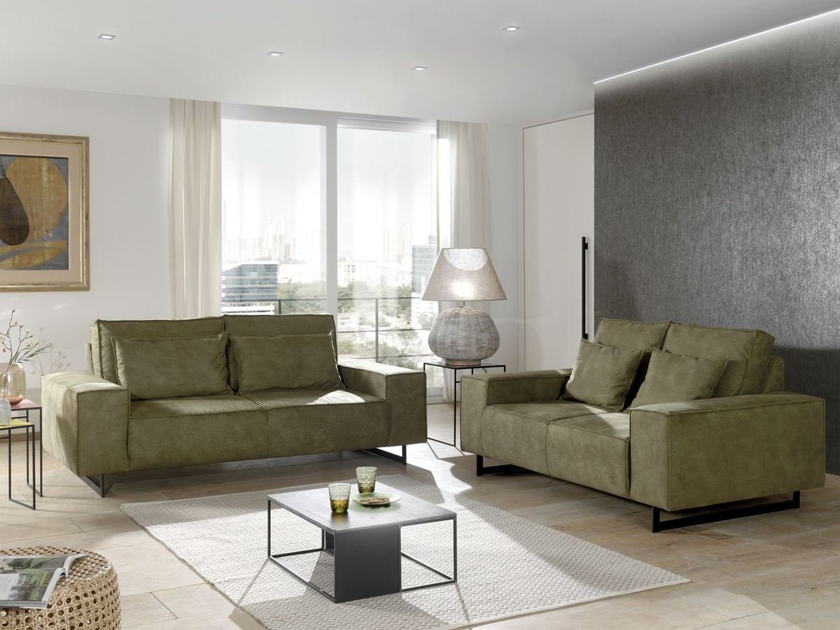 MLM - Salon Natalie 3+2-zit - Stof - Groen - 174/204x93x70cm