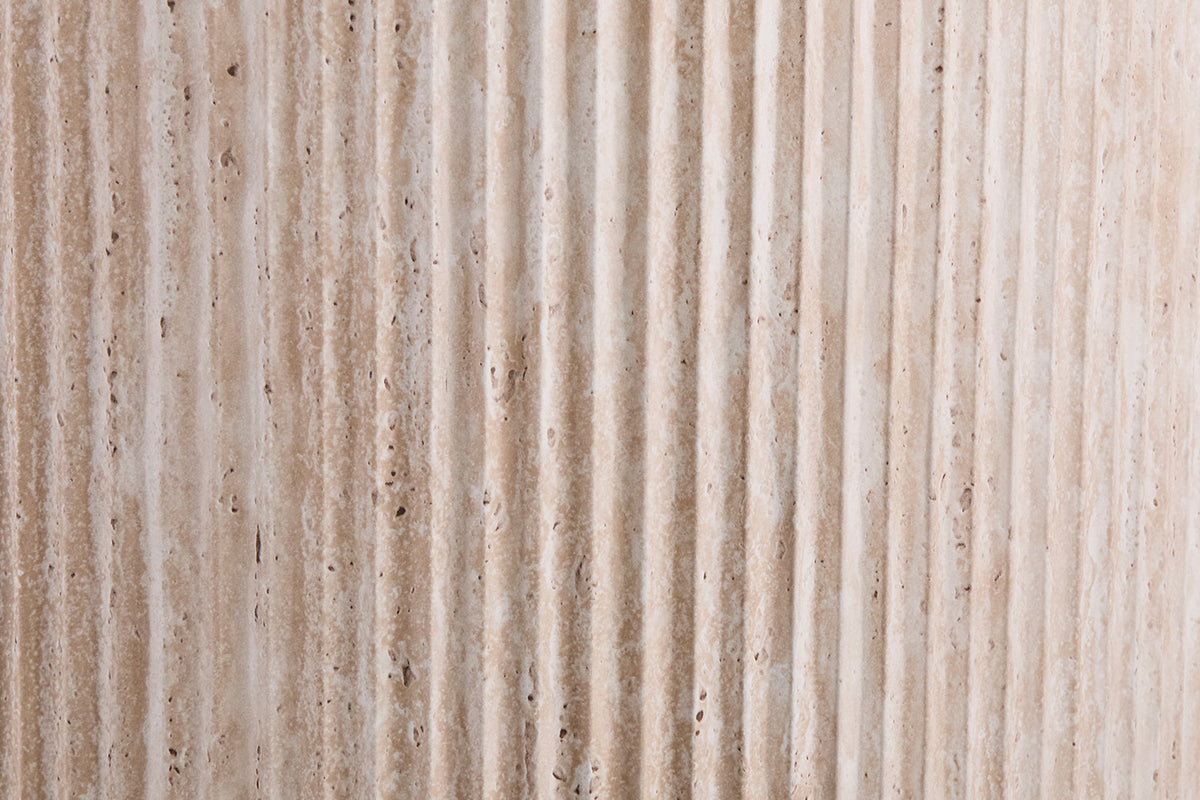 Rousseau - Tafel Lagos 200 cm Ovaal Decor Travertin Beige - 76x200x110 cm