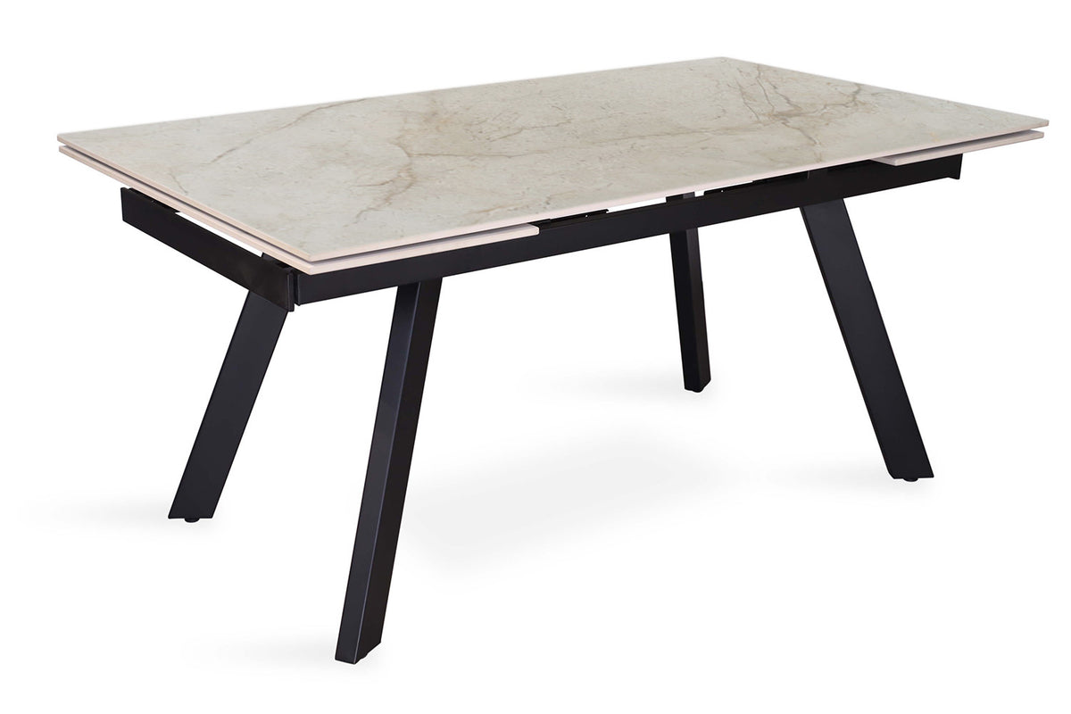 Uitschuifbare tafel 'Hera' 160-240 cm Rechthoekig Glanzend Shakespear Beige