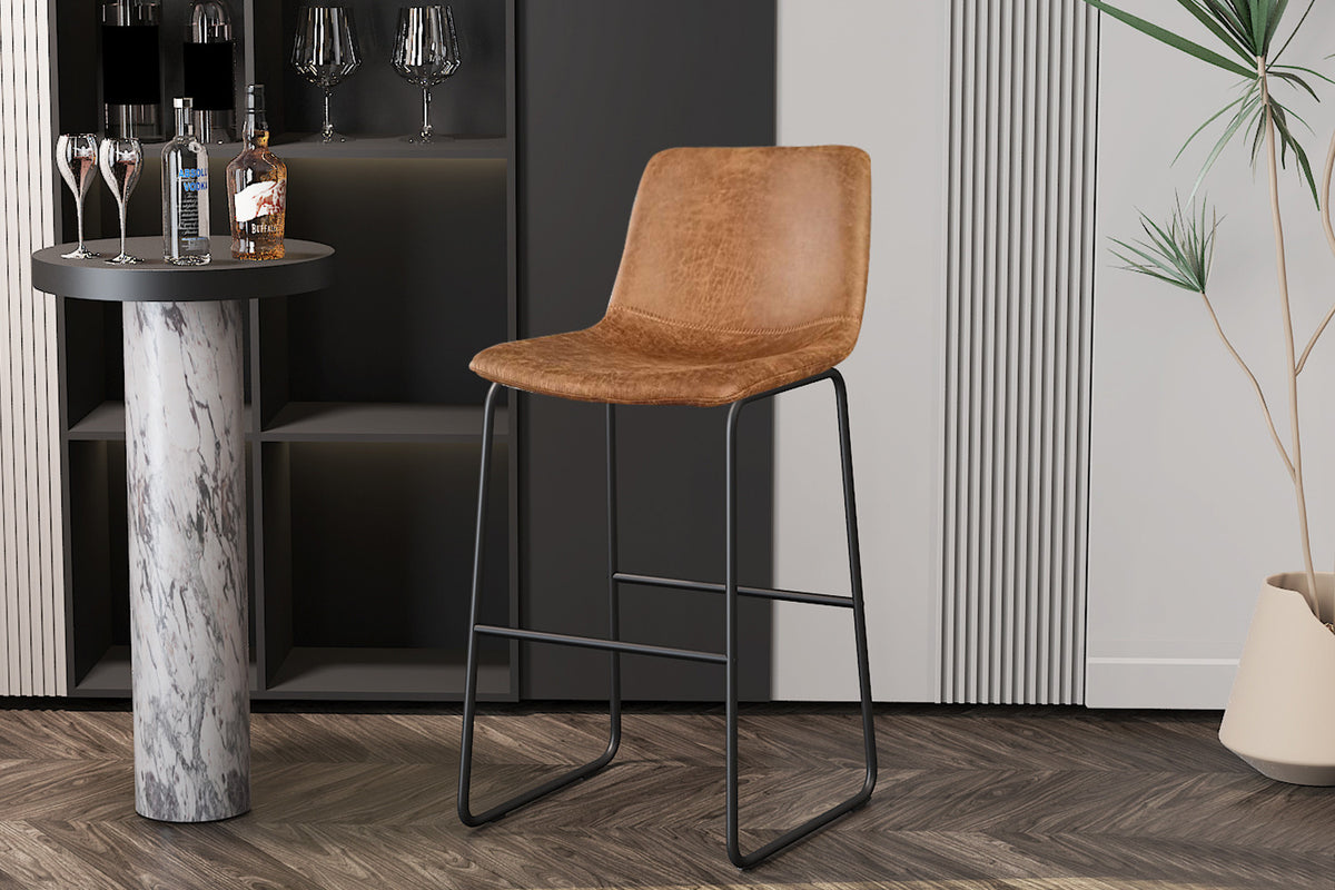 Counterstoel 'Mancia' PU Ote Topper 02 Cognac