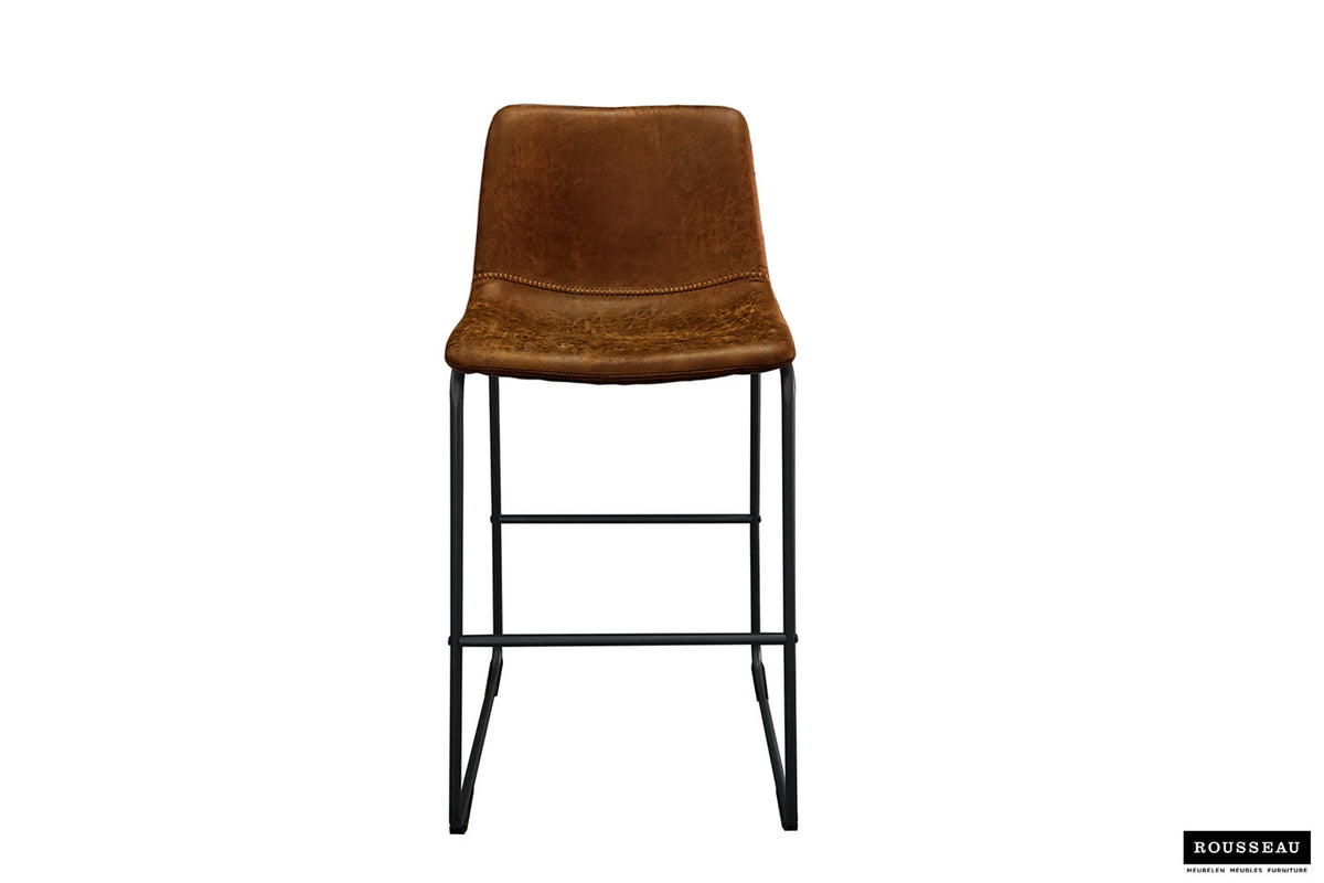 Barkruk 'Mancia' PU Ote Topper 02 Cognac