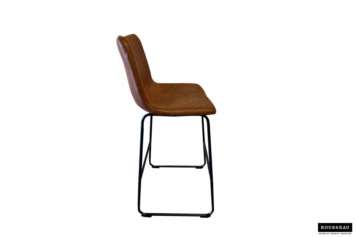 Barkruk 'Mancia' PU Ote Topper 02 Cognac