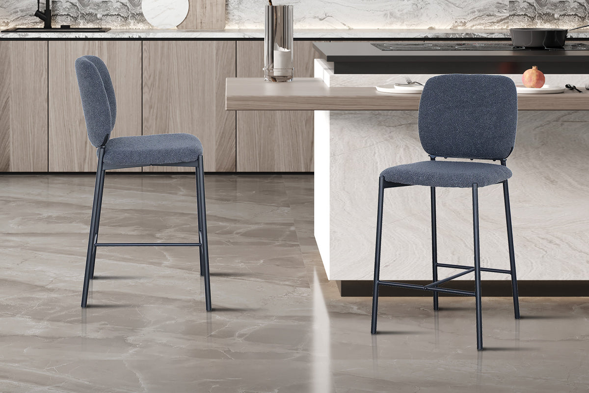 AANBIEDING - Counterstoel 'Sophia' Stof Donkergrijs