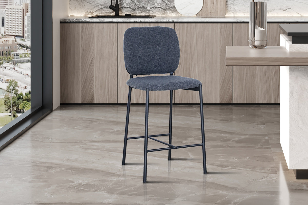 AANBIEDING - Counterstoel 'Sophia' Stof Donkergrijs