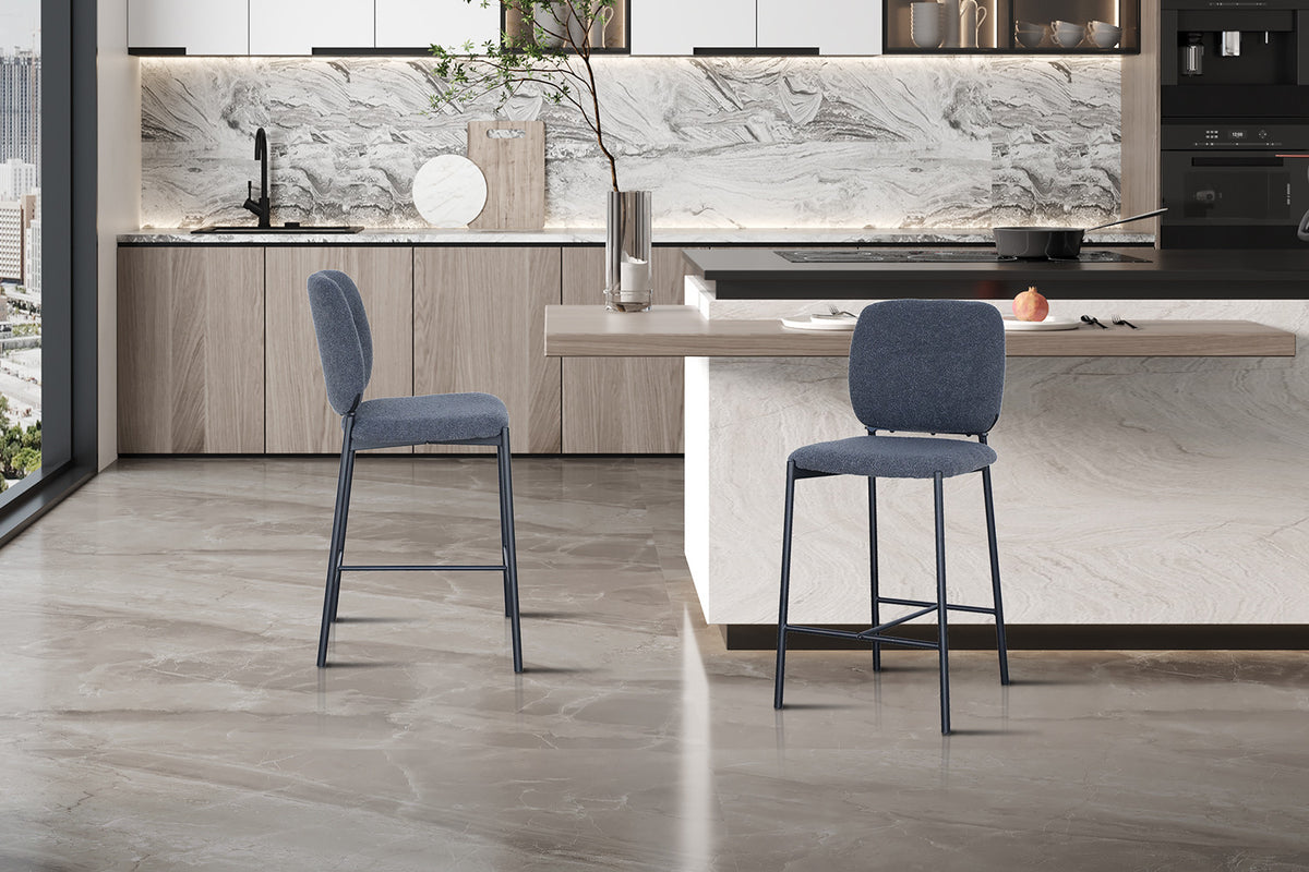 AANBIEDING - Counterstoel 'Sophia' Stof Donkergrijs