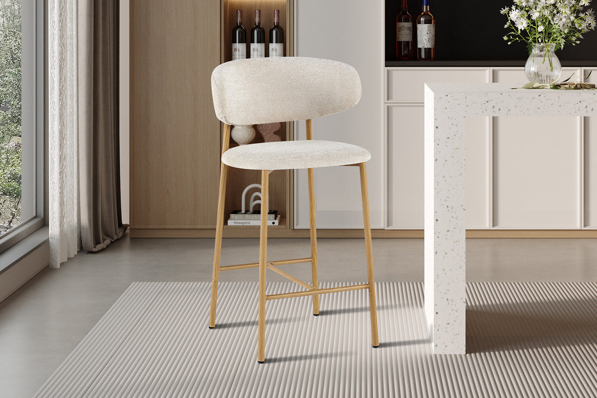 NIEUW - Counterstoel 'Coco' Naturel - Stof Raven 24 Beige