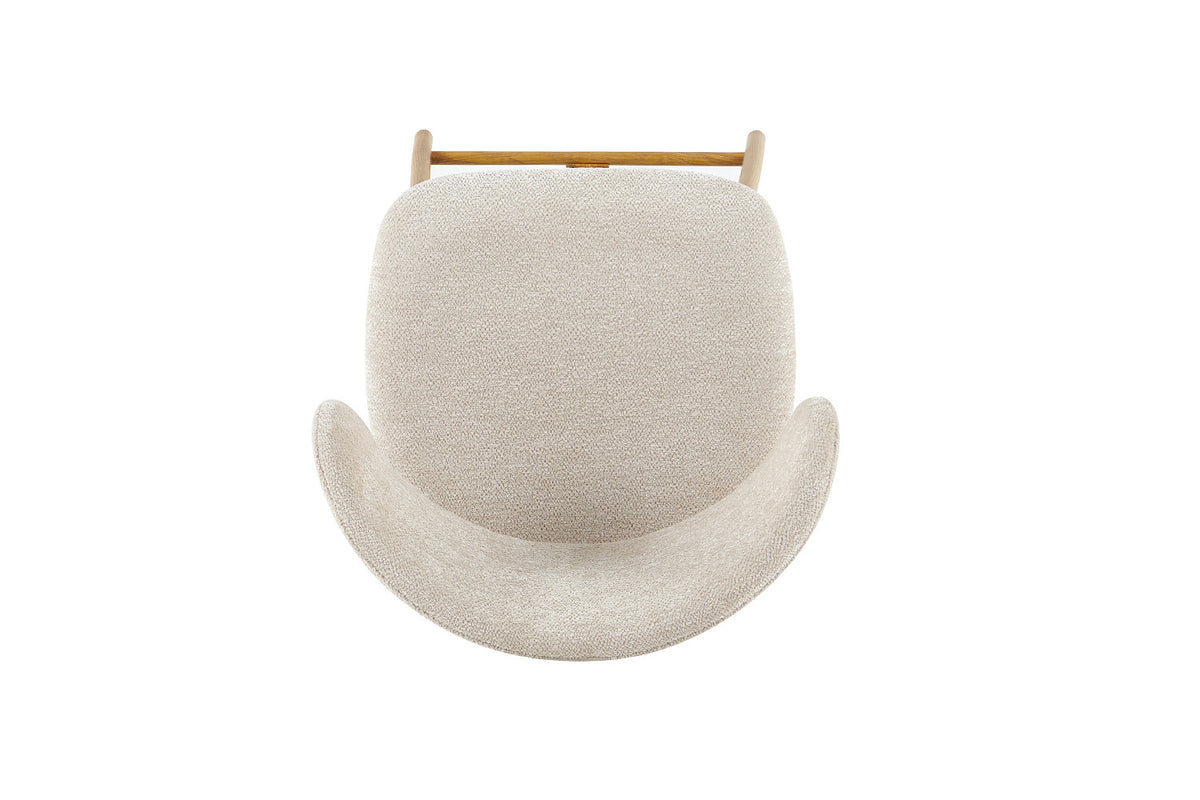 NOUVEAU - Chaise de bar 'Coco' Naturel - Tissu Raven 24 Beige