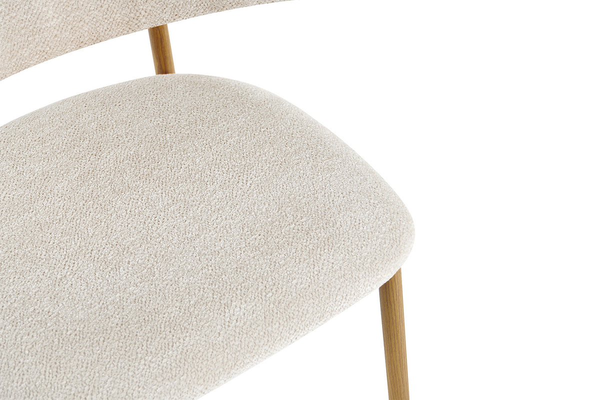 NOUVEAU - Chaise de bar 'Coco' Naturel - Tissu Raven 24 Beige