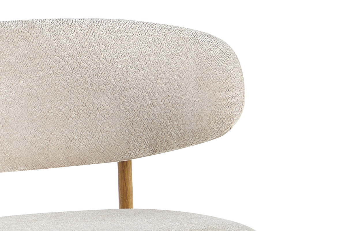 NOUVEAU - Chaise de bar 'Coco' Naturel - Tissu Raven 24 Beige