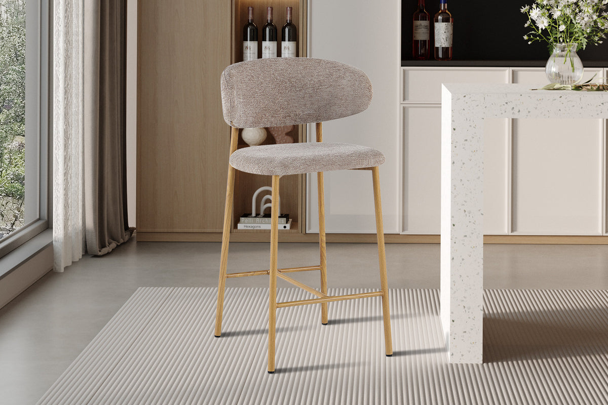 NIEUW - Counterstoel 'Coco' Naturel - Stof Raven 30 Zand
