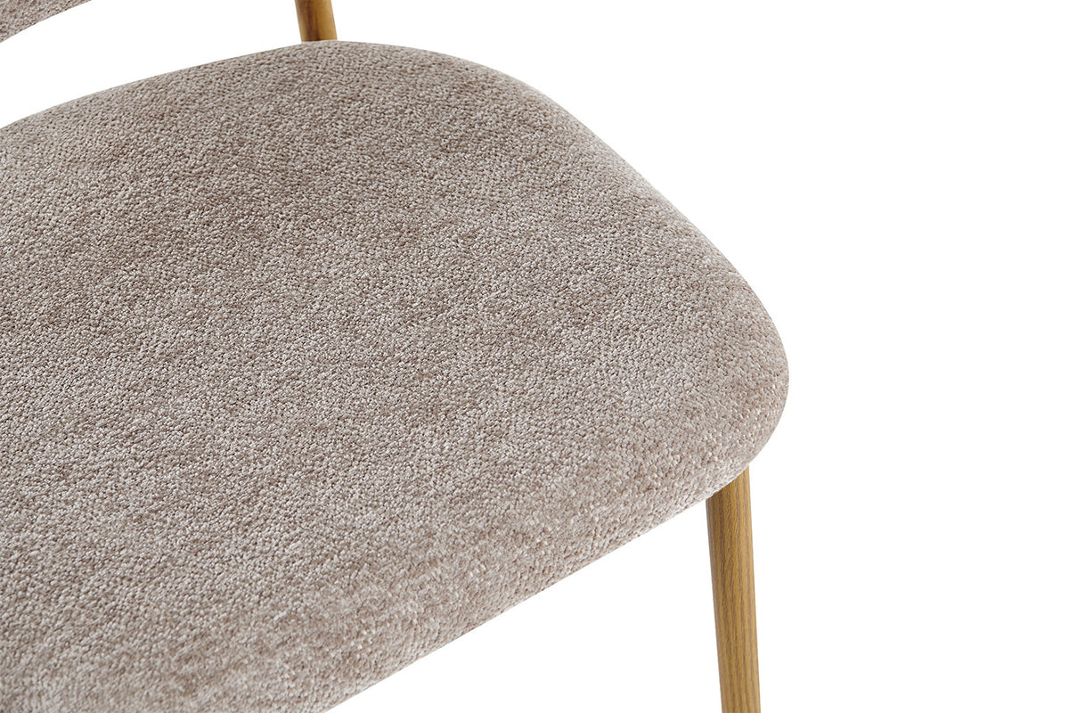 NOUVEAU - Chaise de comptoir 'Coco' Naturel - Tissu Raven 30 Sable