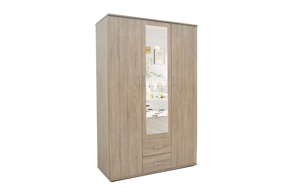 Armoire 'Marc' 3 portes avec miroir Sonoma