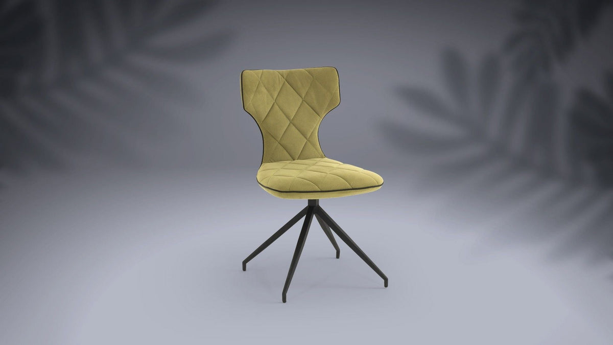 GBO - Eetkamerstoel Billy - Stof - Groen - 47x86x47cm