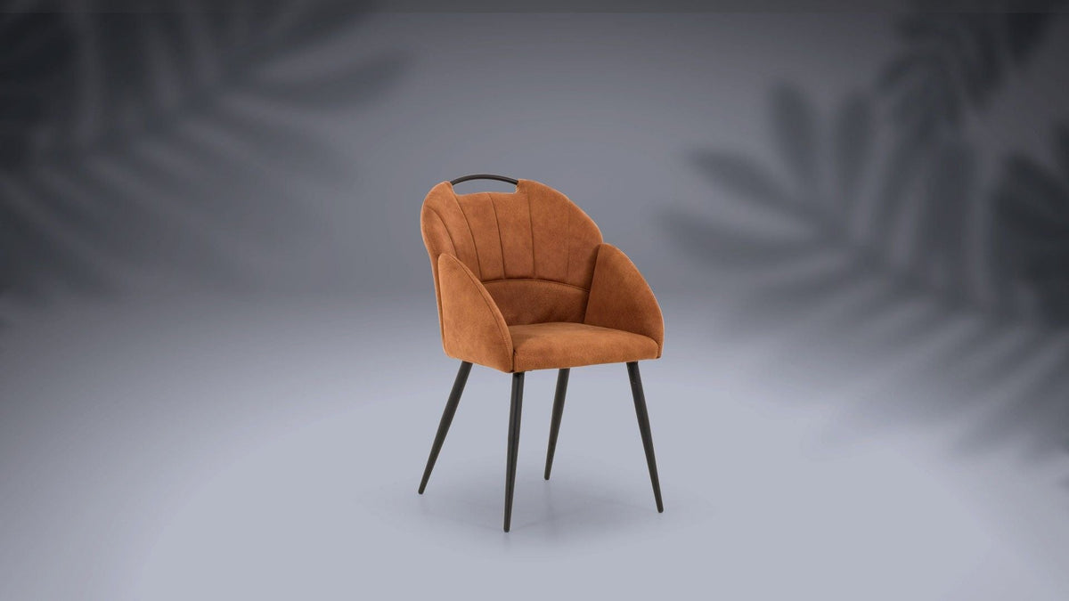 GBO - Eetkamerstoel Baxter - Stof - Cognac - 50x88x54cm