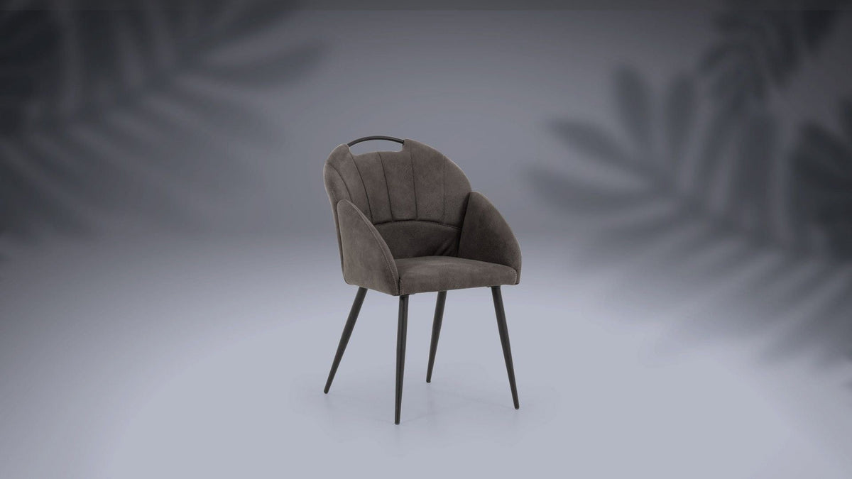 GBO - Eetkamerstoel Baxter - Stof - Antraciet - 50x88x54cm