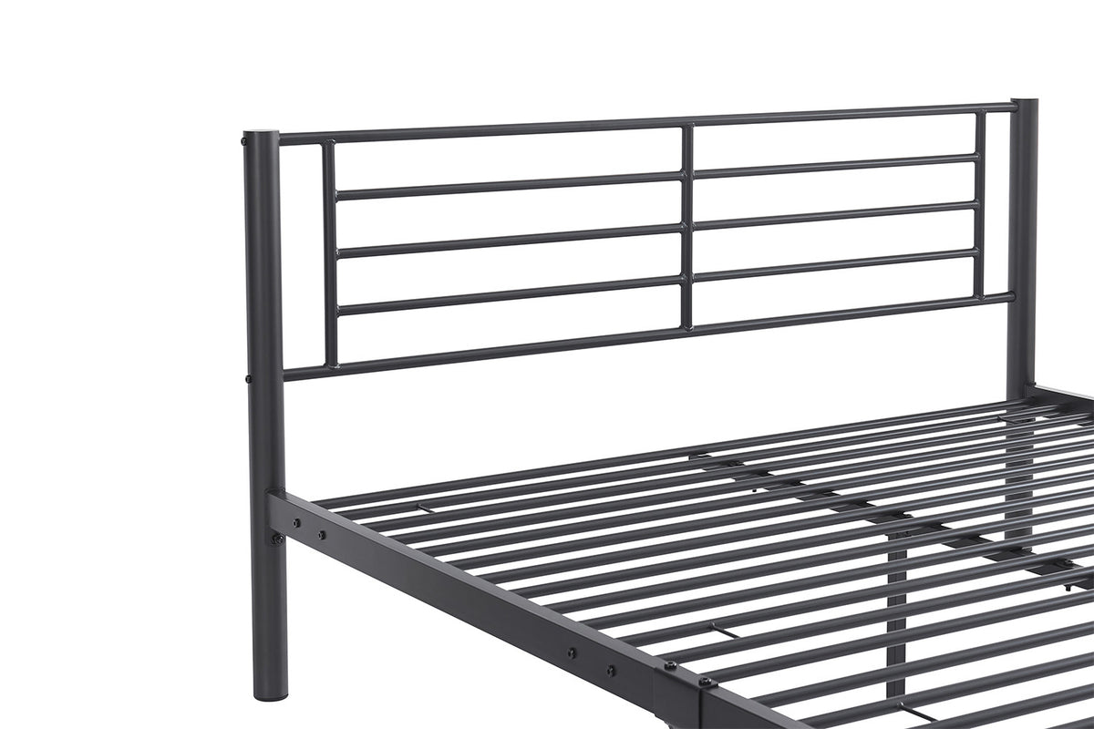 Rousseau - Bed Sammy - Metaal Donkergrijs - 140x200 cm