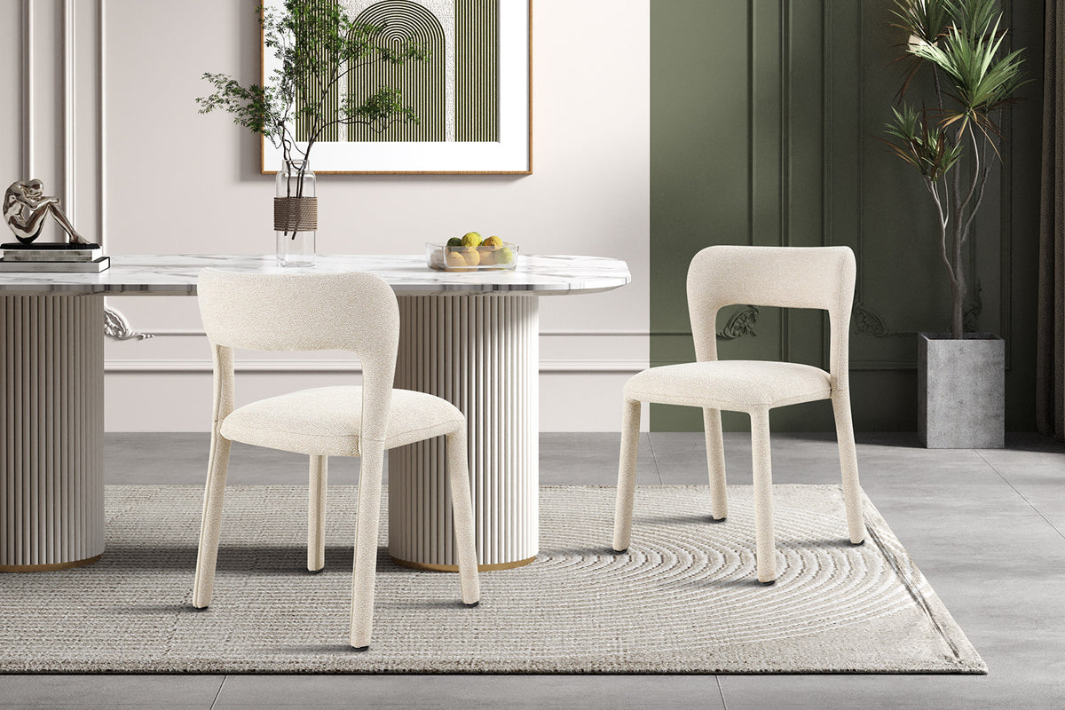 NIEUW - Stoel 'Elvas' Stapelbaar Stof Ote Sahara 112 Beige