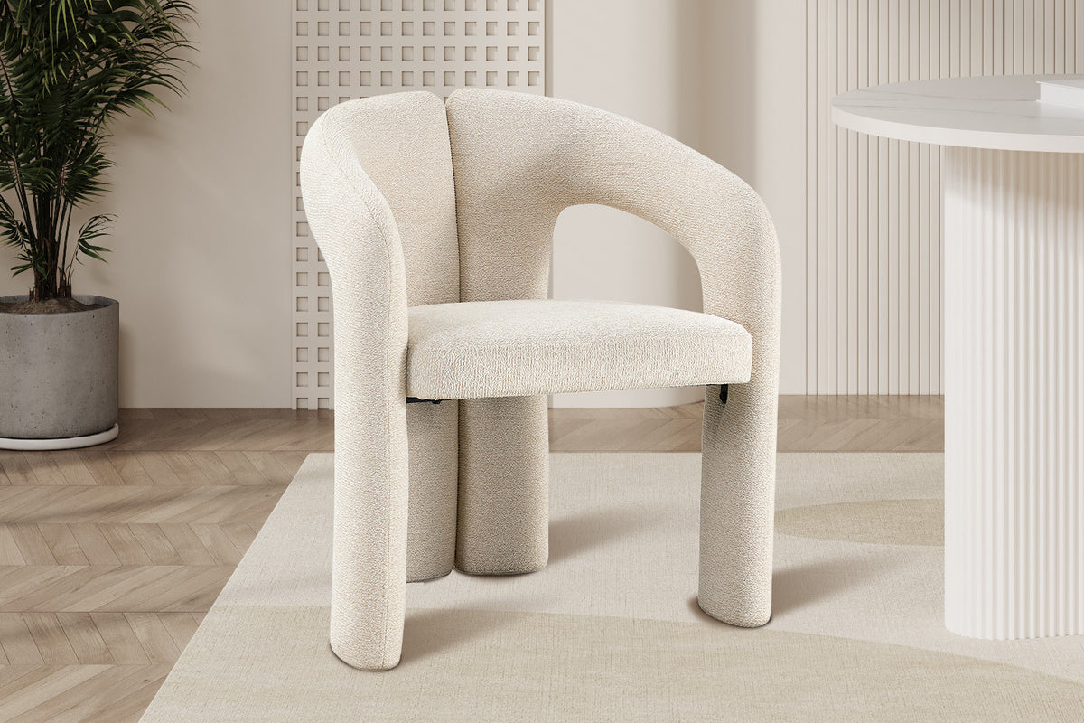 NOUVEAU - Chaise 'Beja' Tissu Ote Sahara 112 Beige