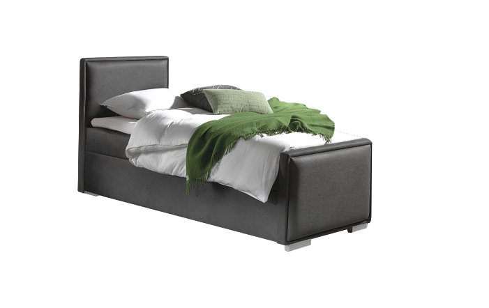 MLM - Boxspring Amsterdam - Opbergruimte- Antraciet - Stof - 90x110x200cm