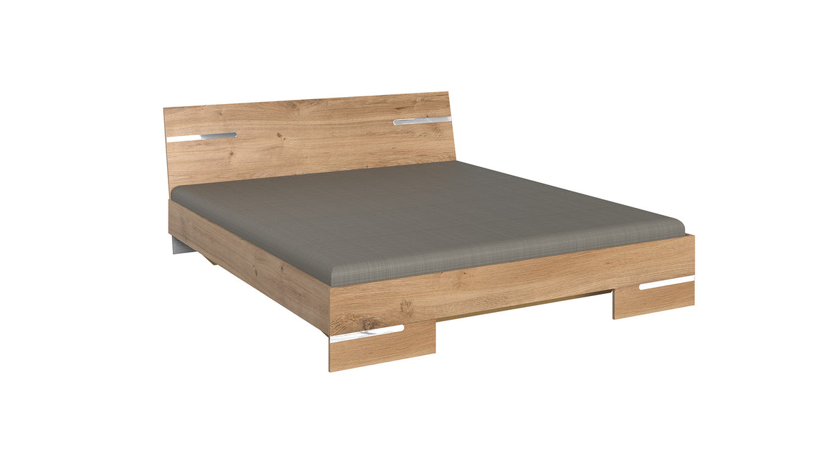 Wimex - Bedset Anna - 760142 - Planken Eik/Chrome - 160x81x200cm