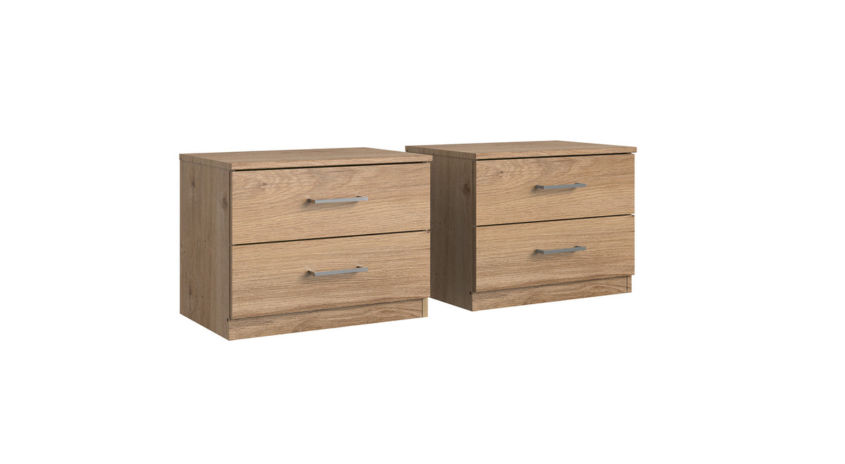 Wimex - Bedset Anna - 760142 - Planken Eik/Chrome - 160x81x200cm
