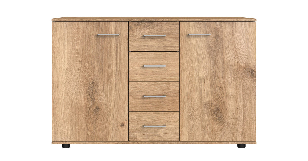 Wimex - Commode Anna - 760704 - Planken Eik/Chrome - 130x83x41cm