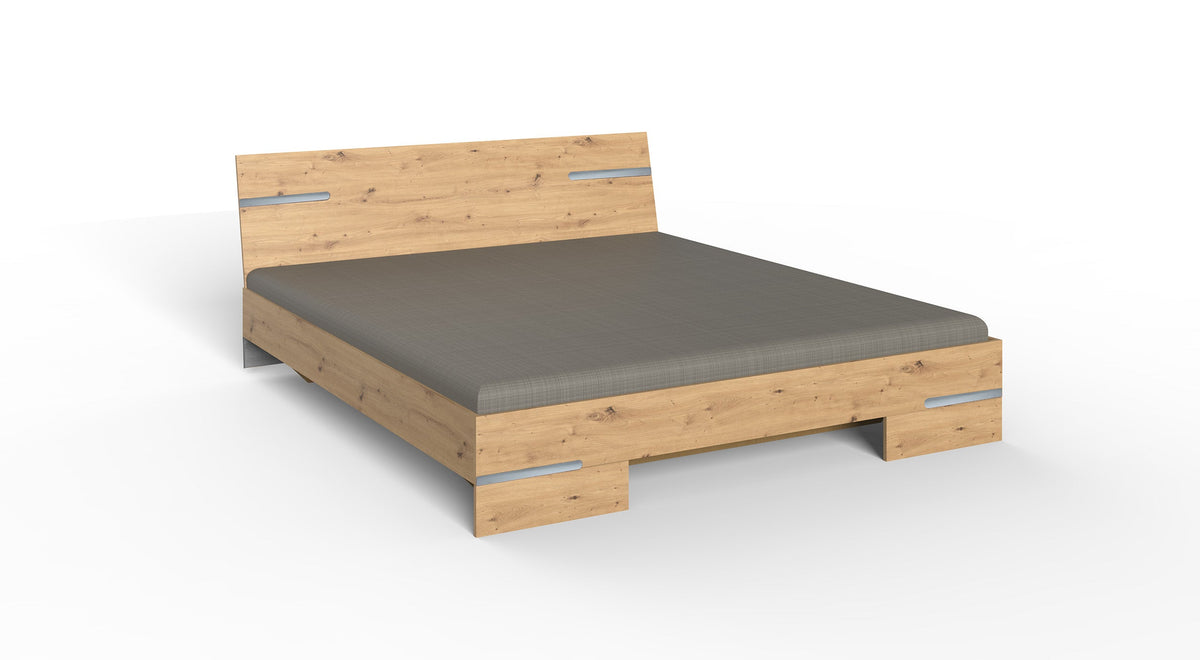 Wimex - Tweepersoonsbed Anna - 761291 - Artisan Eik/Chrome - 140x81x200cm