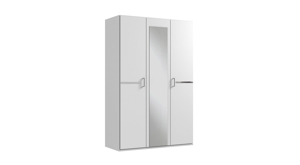 Wimex - Kleerkast Anna - 782565 - Wit/Chrome - 135x208x58cm