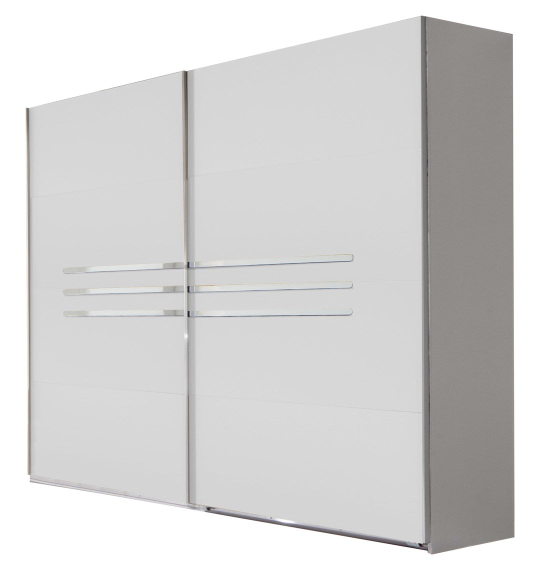 Wimex - Armoire Anna - 782864 - Blanc/Chrome - 225x208x65cm